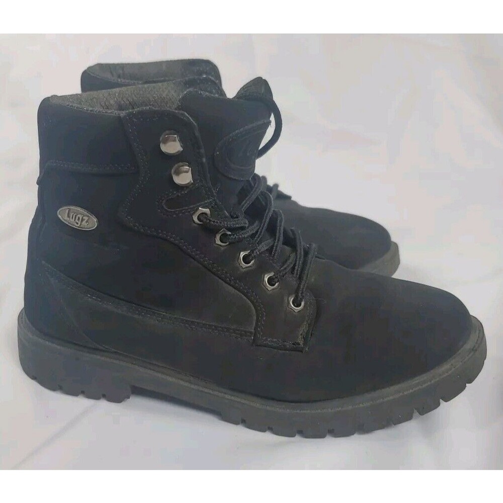 Lugz Womens Brace‎ Hi Lace Up Casual Boots Ankle 1" Heel - Black 11 WMANTHD-001